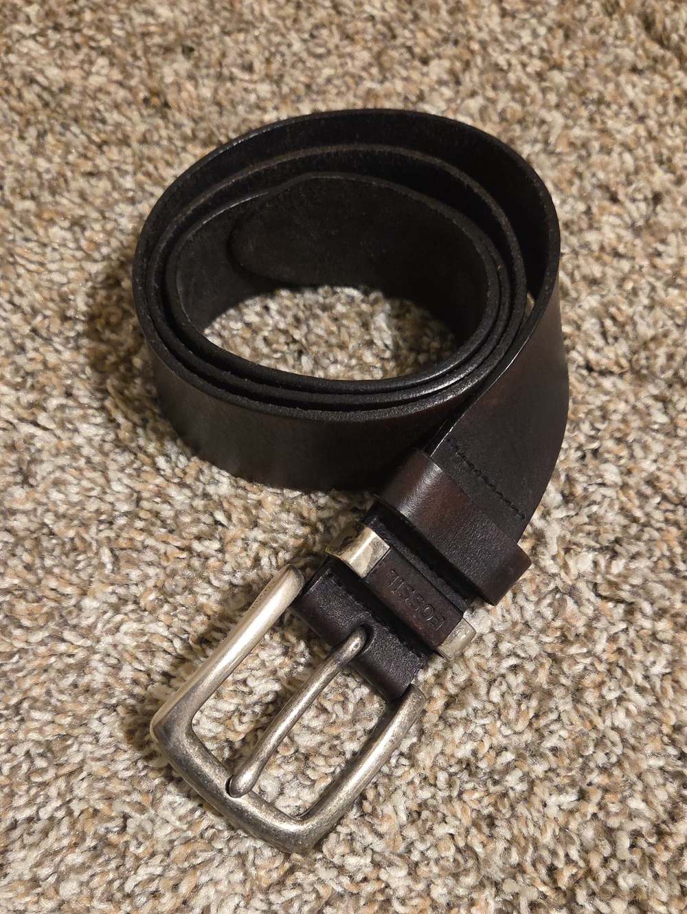 FOSSIL Brown Leather Belt - Size 36